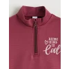 LCW Kids Bordo Baskılı Kız Çocuk Sweatshirt ve Pantolon 2li
