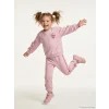 LCW Kids Pembe Fiyonklu Kız Çocuk Kalın Sweatshirt ve Eşofman Altı