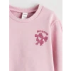 LCW Kids Pembe Fiyonklu Kız Çocuk Kalın Sweatshirt ve Eşofman Altı