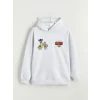 LCW Kids Gri Brawl Stars Baskılı Erkek Çocuk Kalın Sweatshirt