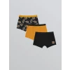 LCW Kids Gri Baskılı Erkek Çocuk Boxer 3lü