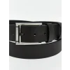 LCW ACCESSORIES Siyah Deri Görünümlü Erkek Kemer