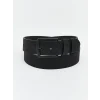 LCW ACCESSORIES Siyah Deri Görünümlü Erkek Kemer