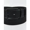 LCW ACCESSORIES Siyah Deri Görünümlü Erkek Kemer