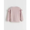 LCW baby Pembe Bisiklet Yaka Basic Kız Çocuk Sweatshirt ve Tayt