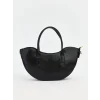 LCW ACCESSORIES Siyah Suni Deri Kadın Omuz Çantası