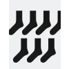LCW ACCESSORIES Siyah Erkek Soket Çorap 7li