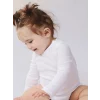LCW baby Ekru Bisiklet Yaka Basic Kız Bebek Çıtçıtlı Bodysuit 2li