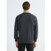 LCWAIKIKI Classic Antrasit Bisiklet Yaka Erkek Sweatshirt