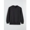 LCWAIKIKI Classic Antrasit Bisiklet Yaka Erkek Sweatshirt
