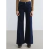 LCWAIKIKI Classic İndigo Yüksek Bel Wideleg Kadın Jean Pantolon