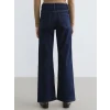 LCWAIKIKI Classic İndigo Yüksek Bel Wideleg Kadın Jean Pantolon