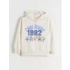 LCW Kids Ekru Kapüşonlu Care Bears Baskılı Kız Çocuk Sweatshirt