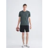 XSIDE ACTIVE Yeşil Bisiklet Yaka Kısa Kollu Erkek Spor Tişört