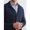 SOUTHBLUE Lacivert Standart Kalıp Ceket Yaka Erkek Triko Hırka