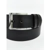 LCW ACCESSORIES Siyah Deri Görünümlü Erkek Kemer