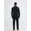 LC WAIKIKI Siyah Standart Kalıp Ekose Erkek Pijama Takım