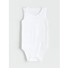 LCW baby Ekru Basic Kız Bebek Çıtçıtlı Body 3lü