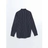 LCW Vision Lacivert Slim Fit Çizgili Erkek Gömlek