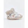 LCW STEPS Bej Pelüş Erkek Bebek Panduf