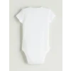 LCW baby Ekru Bisiklet Yaka Kız Bebek Çıtçıtlı Body 3lü