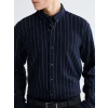LCW Vision Lacivert Regular Fit Uzun Kollu Çizgili Erkek Gömlek