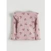 LCW baby Lila Kiraz Baskılı Kız Bebek Bluz