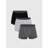 LC WAIKIKI Gri Standart Kalıp Pamuklu Esnek Erkek Boxer 3lü