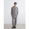 XSIDE Gri Rahat Kalıp Gabardin Erkek Pantolon