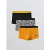 LCW Kids Gri Baskılı Erkek Çocuk Boxer 3lü