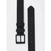 LCW ACCESSORIES Siyah Deri Görünümlü Erkek Kemer