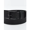 LCW ACCESSORIES Siyah Deri Görünümlü Erkek Kemer