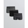 LC WAIKIKI Antrasit Standart Kalıp Pamuklu Esnek Erkek Boxer 3lü