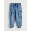 LCW Kids İndigo Beli Lastikli Erkek Çocuk Jogger Jean Pantolon