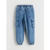 LCW Kids İndigo Beli Lastikli Erkek Çocuk Jogger Jean Pantolon