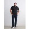 LCWAIKIKI Classic Siyah Bisiklet Yaka Penye Erkek Tişört