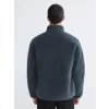 XSIDE ACTIVE Gri Dik Yaka Pelüş Erkek Fermuarlı Sweatshirt