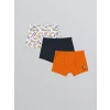 LCW Kids Beyaz Baskılı Erkek Çocuk Boxer 3lü