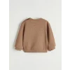 LCW baby Kahverengi Baskılı Erkek Bebek Sweatshirt