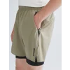 XSIDE ACTIVE Haki Standart Kalıp Erkek Taytlı Şort