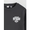 LCW Kids Antrasit Brawl Stars Baskılı Erkek Çocuk Kalın Sweatshirt