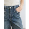 LCW Jeans İndigo Barrel Fit Taşlı Kadın Jean Pantolon