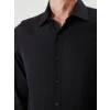LCW BUSINESS Siyah Slim Fit Uzun Kollu Oxford Erkek Gömlek