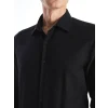 LCW BUSINESS Siyah Slim Fit Uzun Kollu Oxford Erkek Gömlek