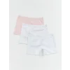 LCW Kids Beyaz Basic Kız Çocuk Boxer 3lü