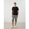 LCWAIKIKI Classic Gri Standart Kalıp Erkek Bermuda Şort