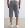 LCWAIKIKI Classic Gri Standart Kalıp Erkek Bermuda Şort