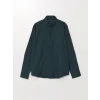 LCWAIKIKI Classic Yeşil Regular Fit Uzun Kollu Gabardin Erkek Gömlek