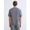 XSIDE Gri Bisiklet Yaka Erkek Tişört