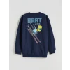 LCW Kids Lacivert The Simpsons Baskılı Erkek Çocuk Sweatshirt
